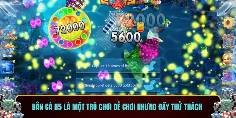 Bắn cá H5 là một trò chơi dễ chơi nhưng đầy thử thách