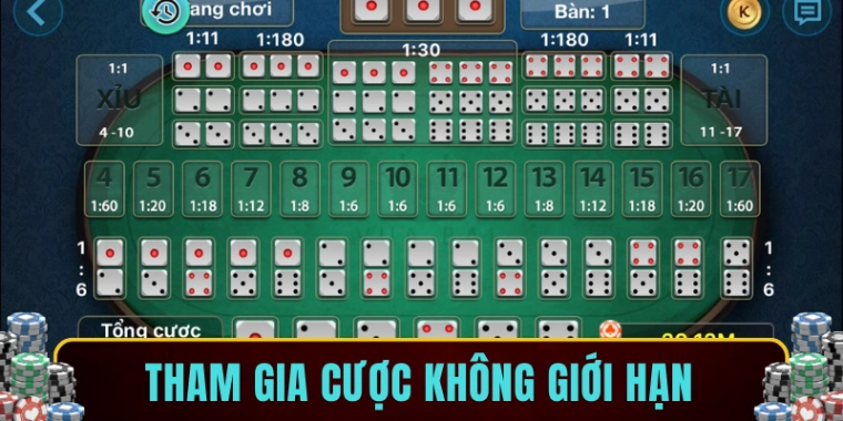 Tham gia cược không giới hạn
