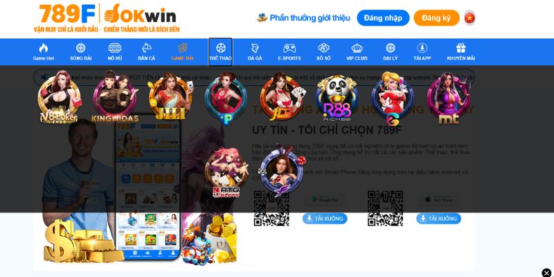 Nhà cái 789F cung cấp nhiều sảnh cược đánh bài